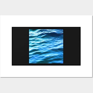 Hyperrealistic blue ocean waves Posters and Art